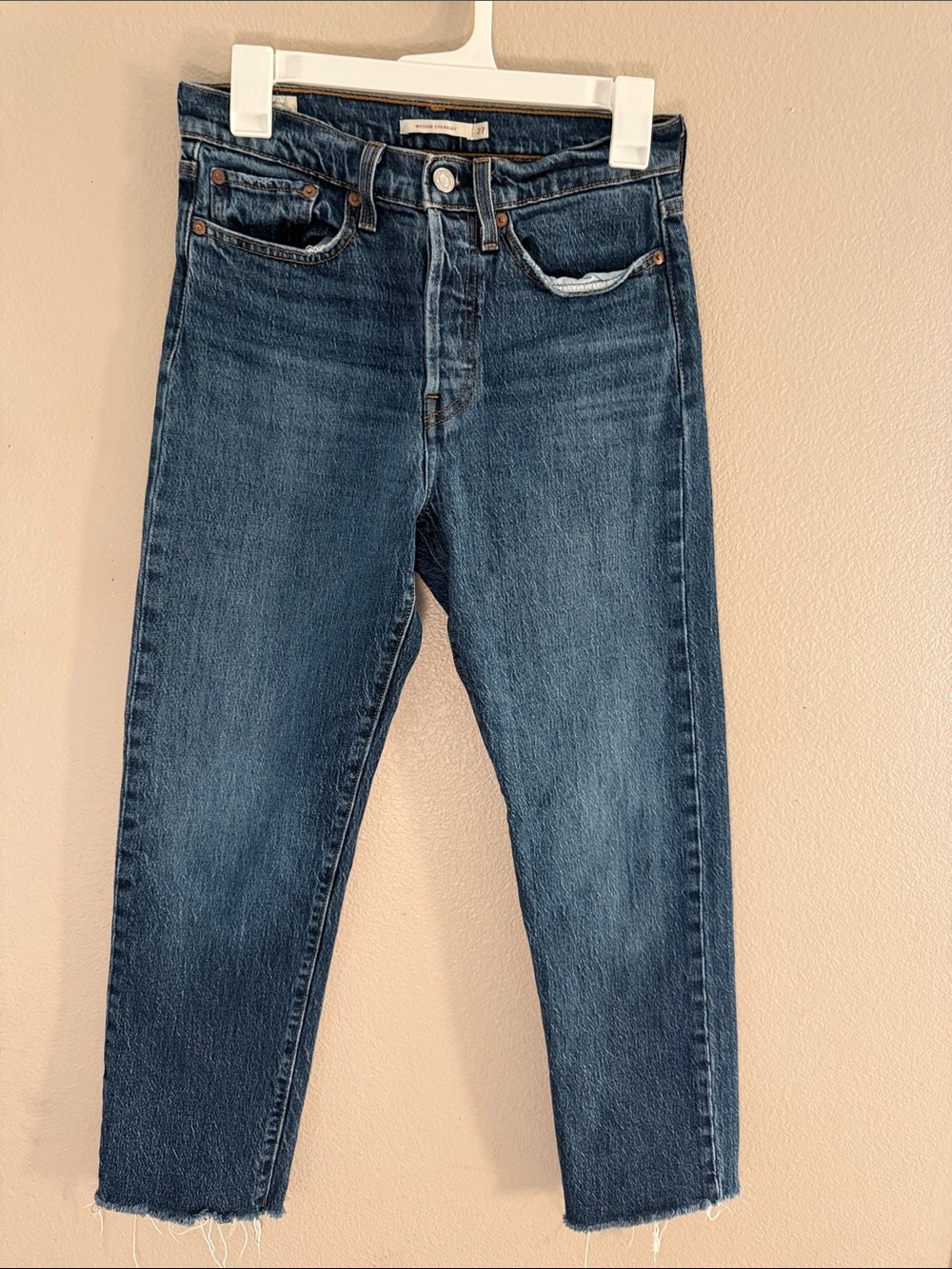 Classic High-Rise Straight Jeans in Dark Wash